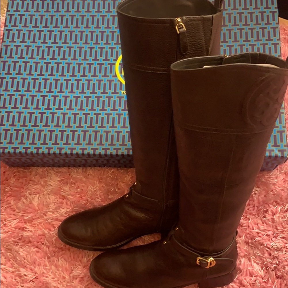 Tory Burch Marlene Riding Boot Size 8.5 - Picture 2 of 8